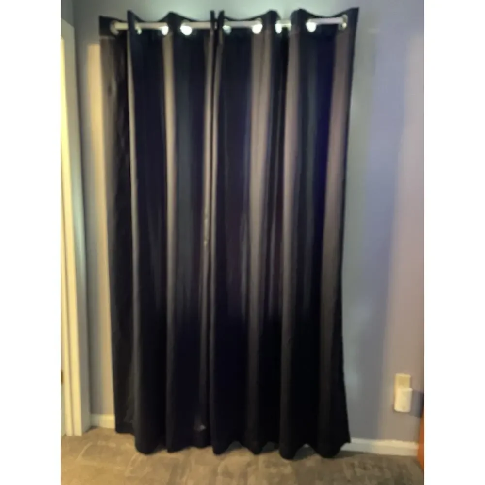 JC Penny 50x84 Kathryn Lined Blackout Grommet Curtain Panels Navy Kathryn Pair
